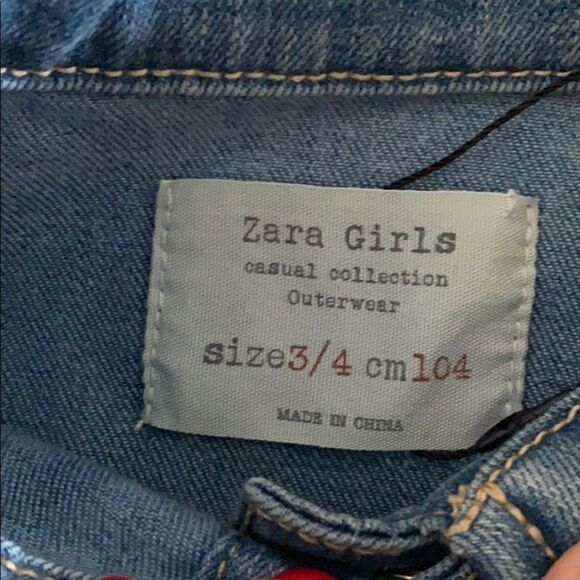 Zara Girls Blue Distressed Denim Button Vest - Picture 6 of 8